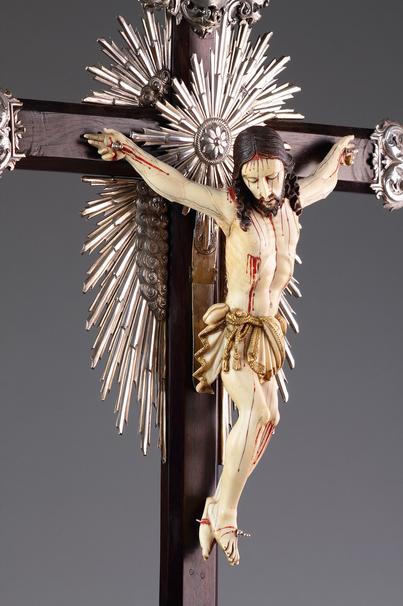 Fine and Large Portuguese Goa Devotional Crucifix